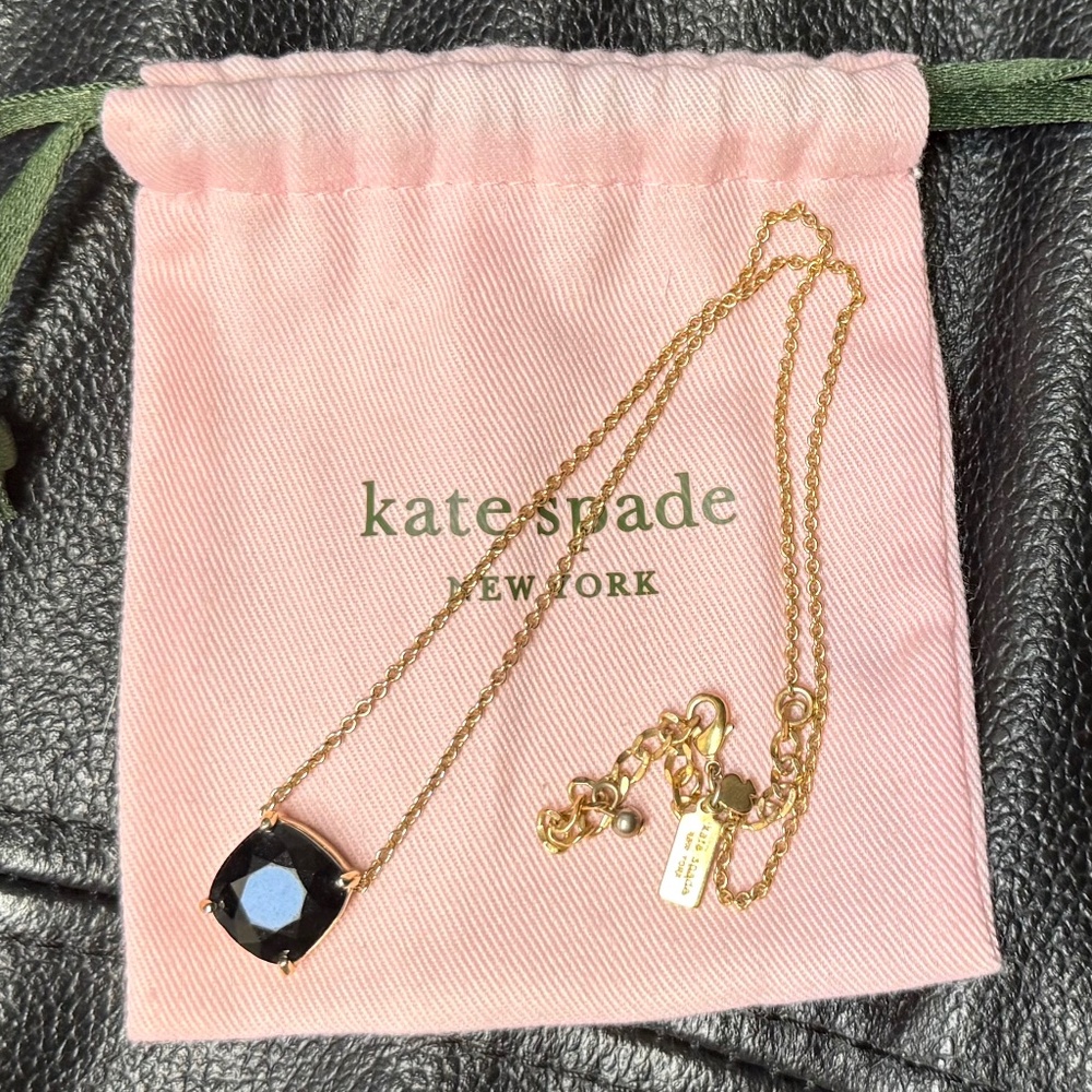Kate Spade "Cause a Stir" with Black Square Pendant